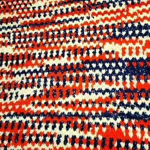 Hand Crafted Full Size Red White and Blue Blanket Afghan